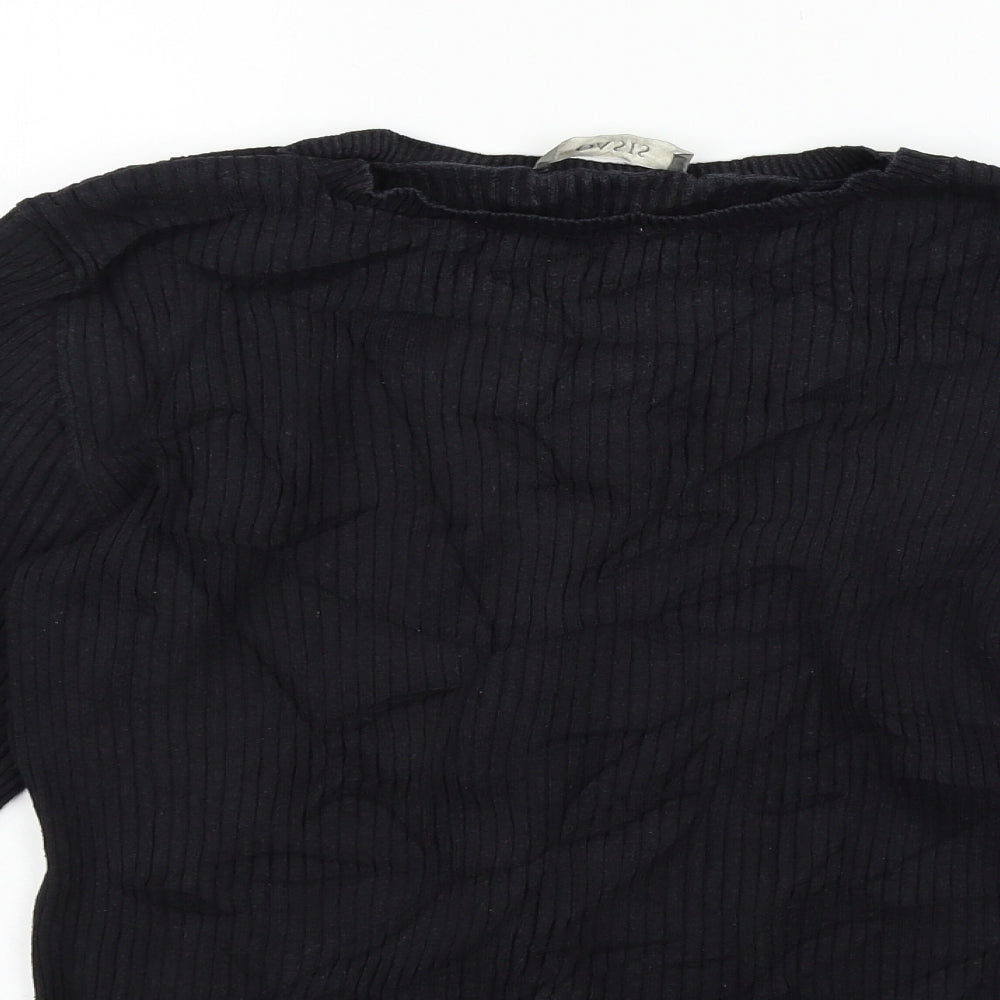 Oasis Womens Black   Basic T-Shirt Size L