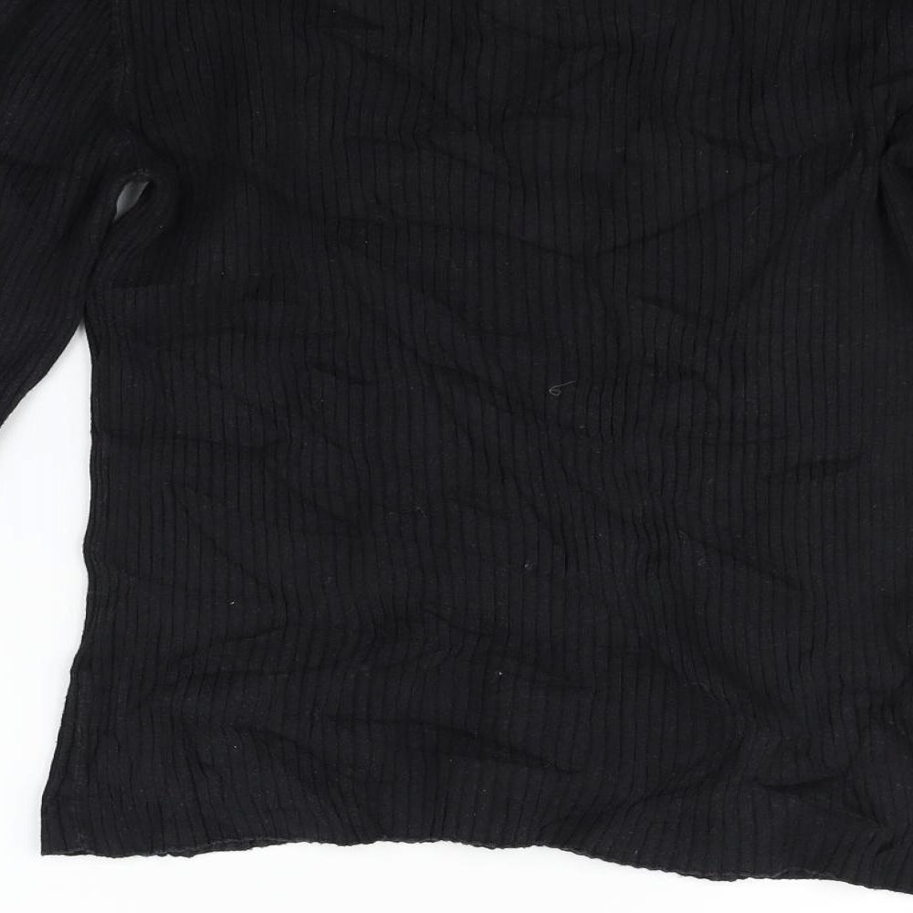 Oasis Womens Black   Basic T-Shirt Size L