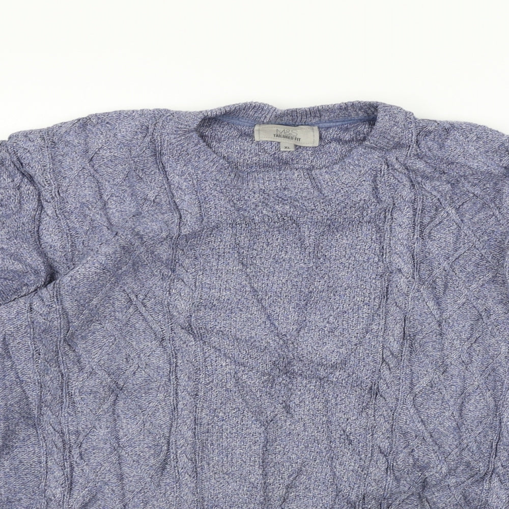 Marks and Spencer Mens Blue   Pullover Jumper Size XL