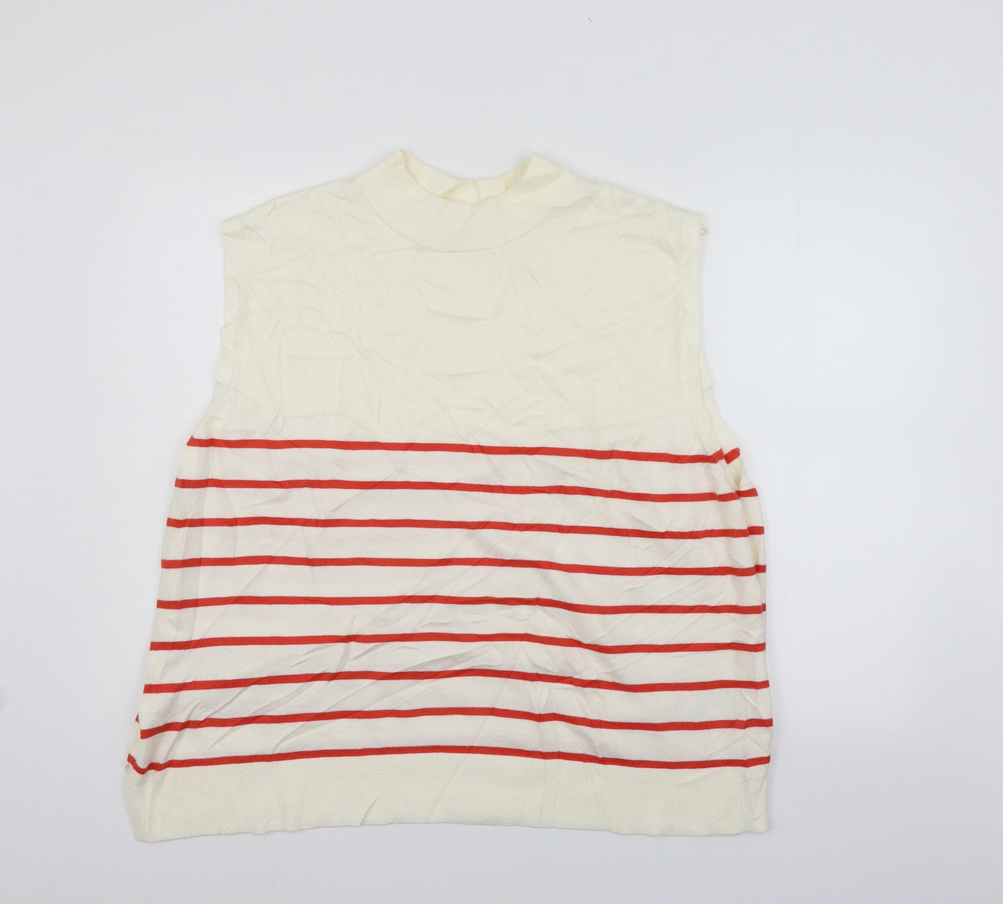 Marks and Spencer Womens Yellow Striped  Pullover Jumper Size 22