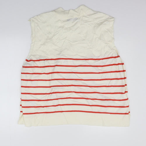 Marks and Spencer Womens Yellow Striped  Pullover Jumper Size 22