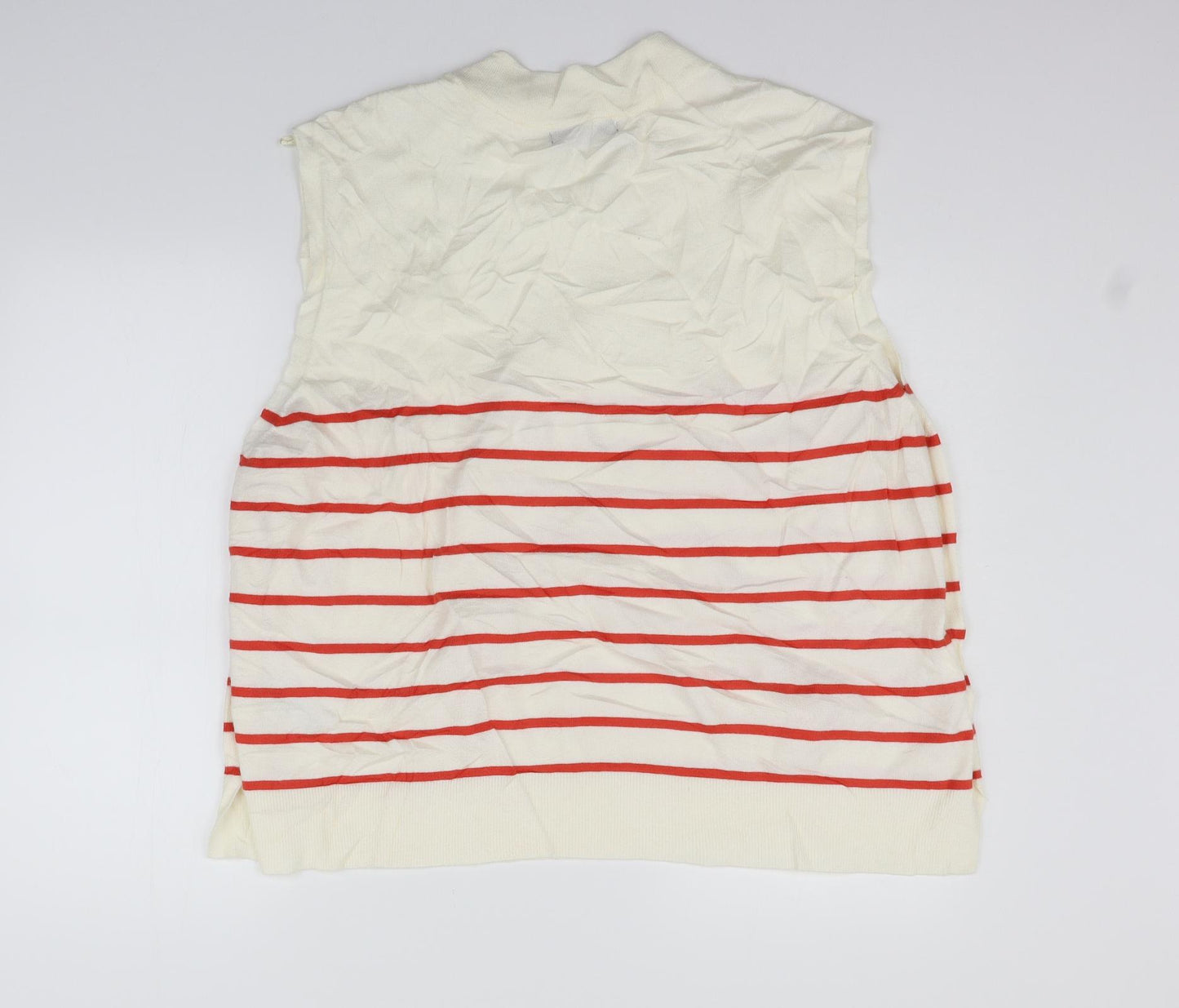 Marks and Spencer Womens Yellow Striped  Pullover Jumper Size 22