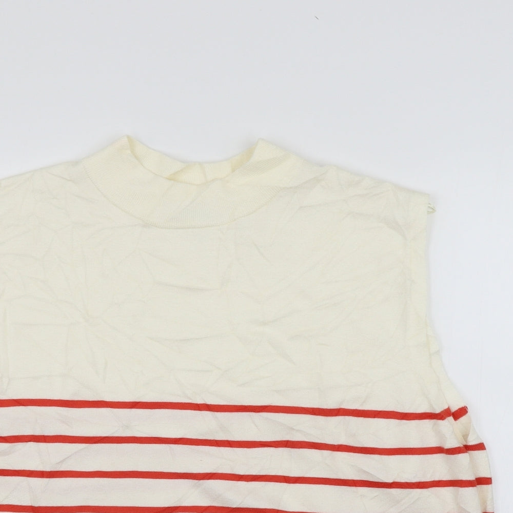 Marks and Spencer Womens Yellow Striped  Pullover Jumper Size 22