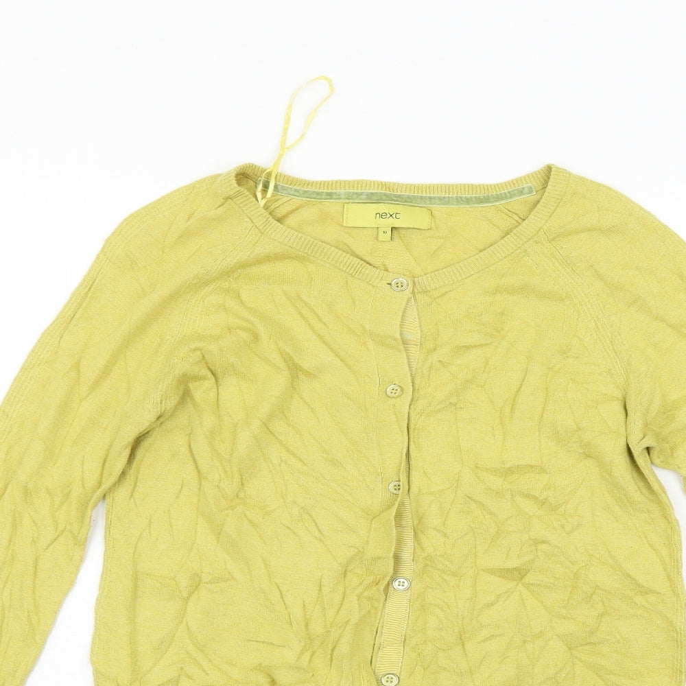 NEXT Womens Yellow   Cardigan Jumper Size 10