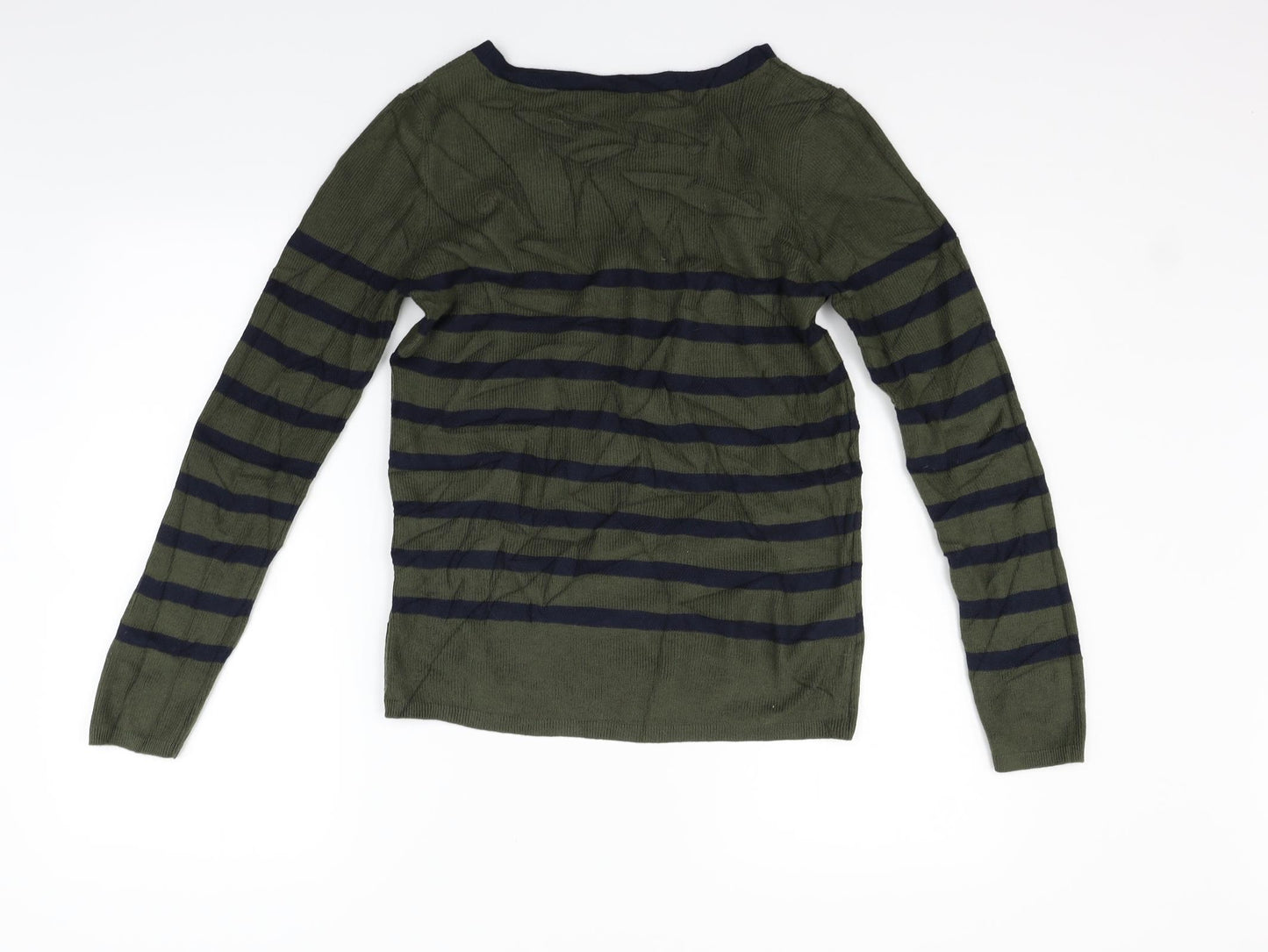 NEXT Womens Green Striped  Pullover Jumper Size 12