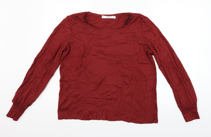 Mango Womens Purple Pullover Jumper Size S