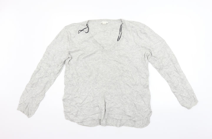 H&M Womens Grey   Pullover Jumper Size M