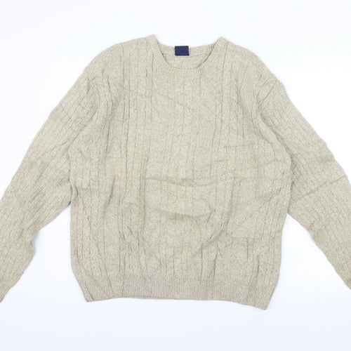 Causal Club Mens Beige   Pullover Jumper Size S