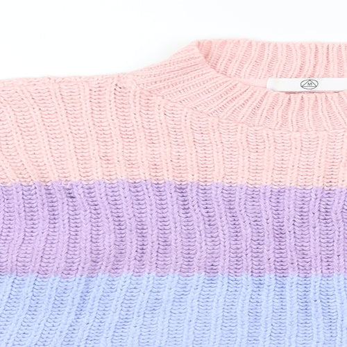 Missguided Womens Multicoloured Striped  Pullover Jumper Size 6