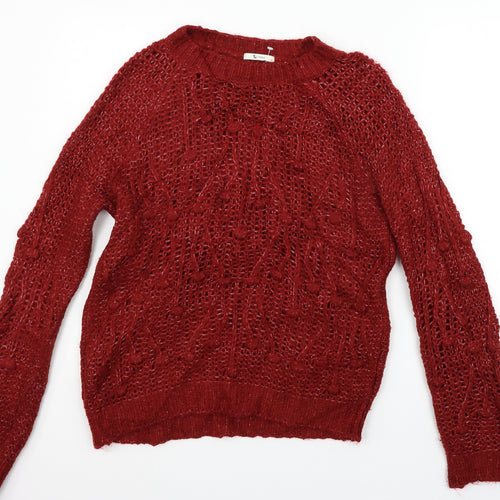 TU Womens Red   Pullover Jumper Size 12