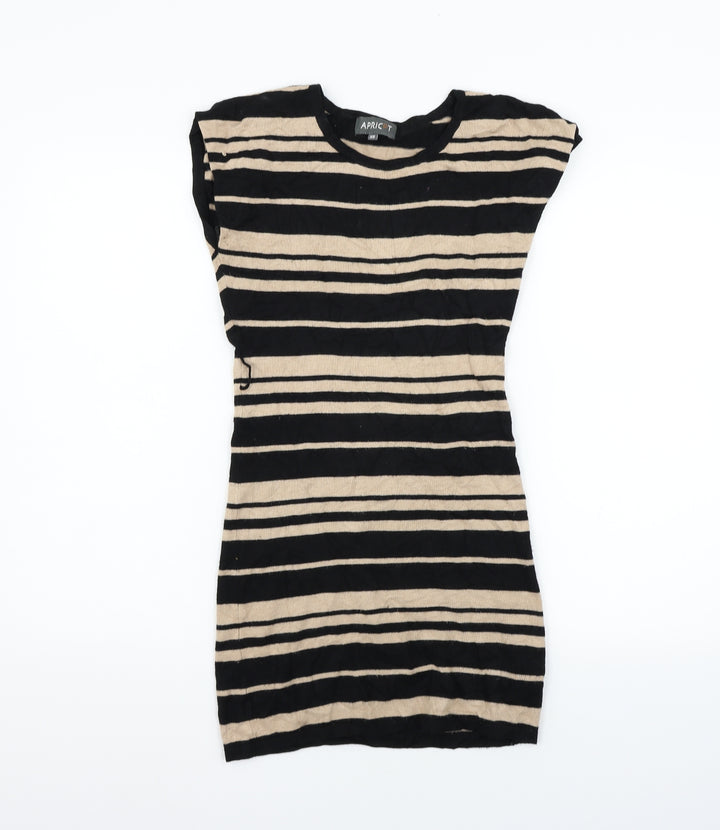 Apricot Womens Orange Striped  Jumper Dress  Size XS