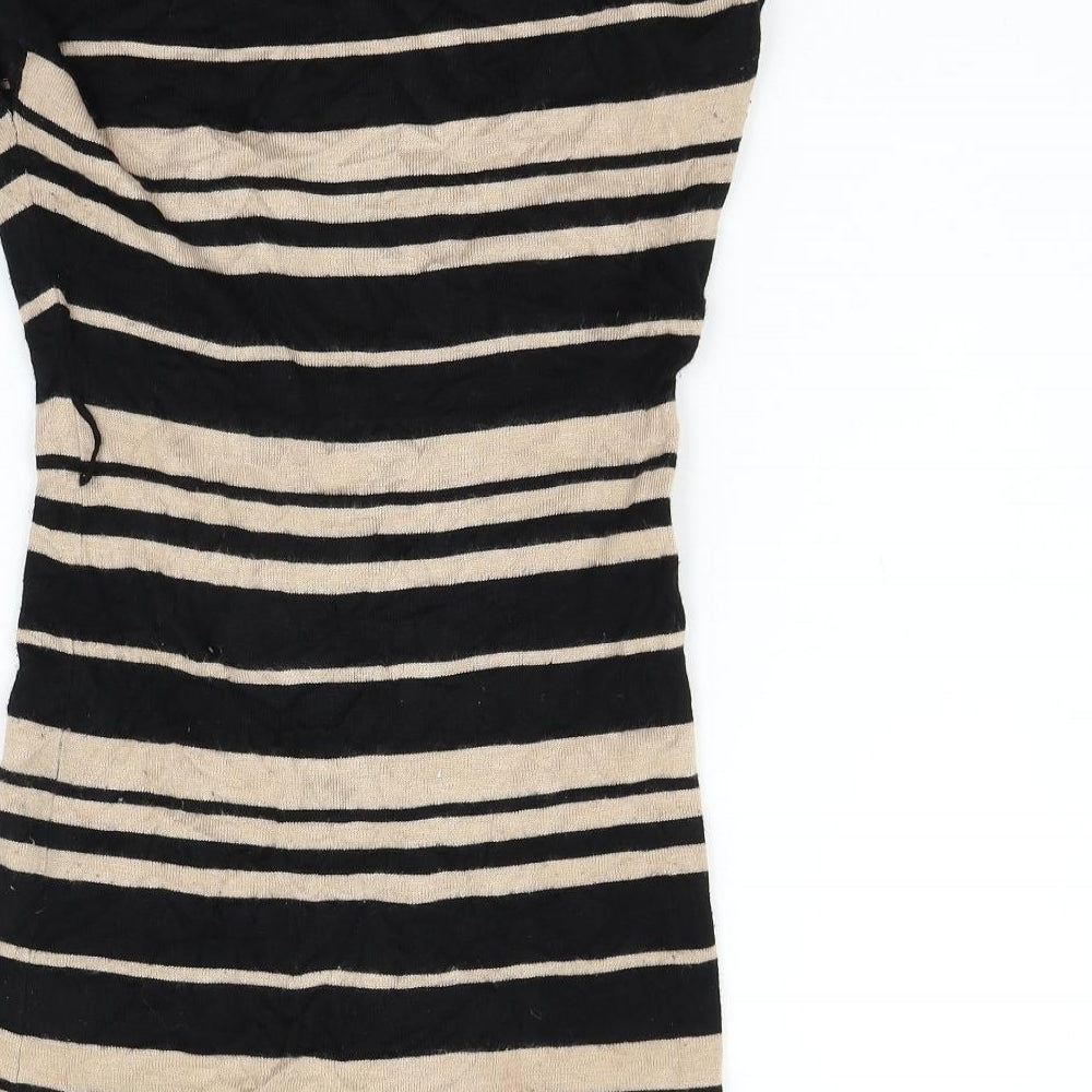 Apricot Womens Orange Striped  Jumper Dress  Size XS