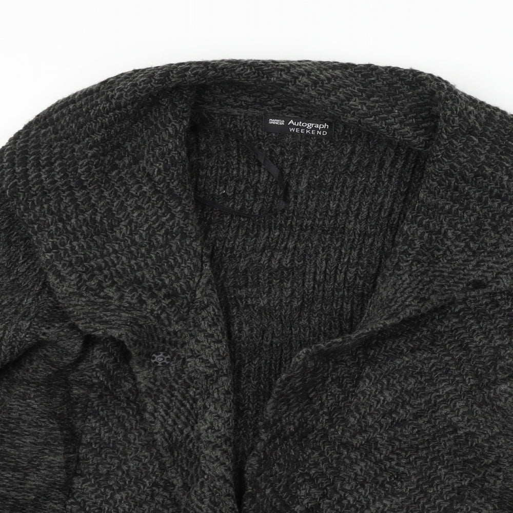 Marks and Spencer Womens Grey   Cardigan Jumper Size 18
