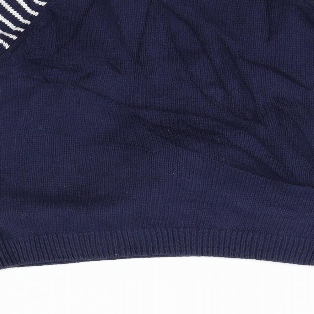 Rock & Wilde Boys Blue Striped  Pullover Jumper Size 7 Years  - christmas