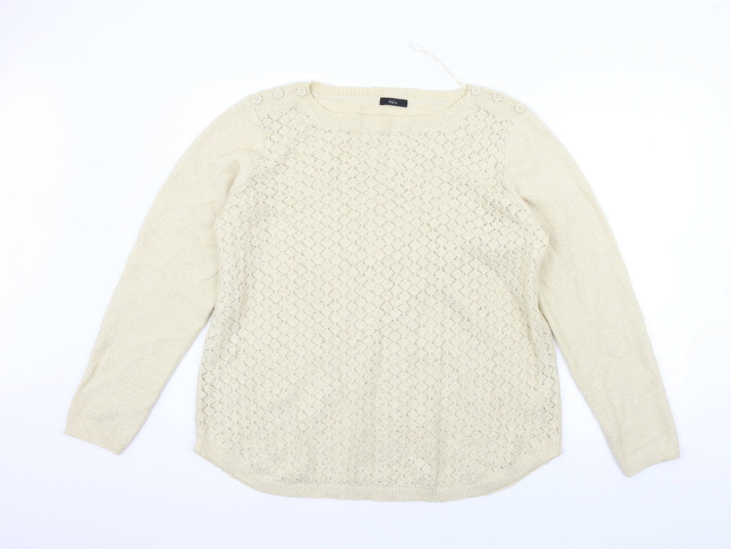 M&Co Womens Beige   Pullover Jumper Size 20