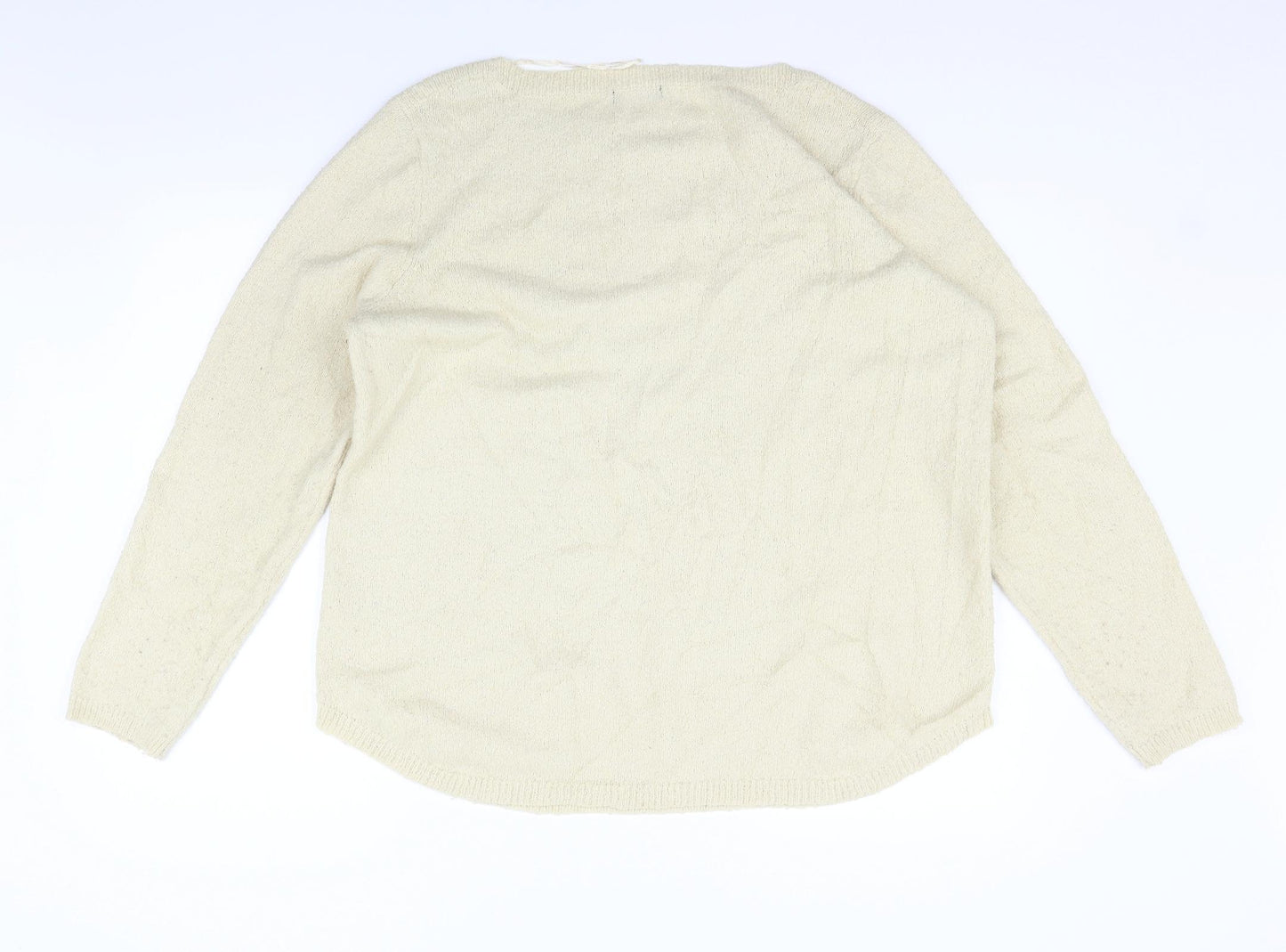 M&Co Womens Beige   Pullover Jumper Size 20