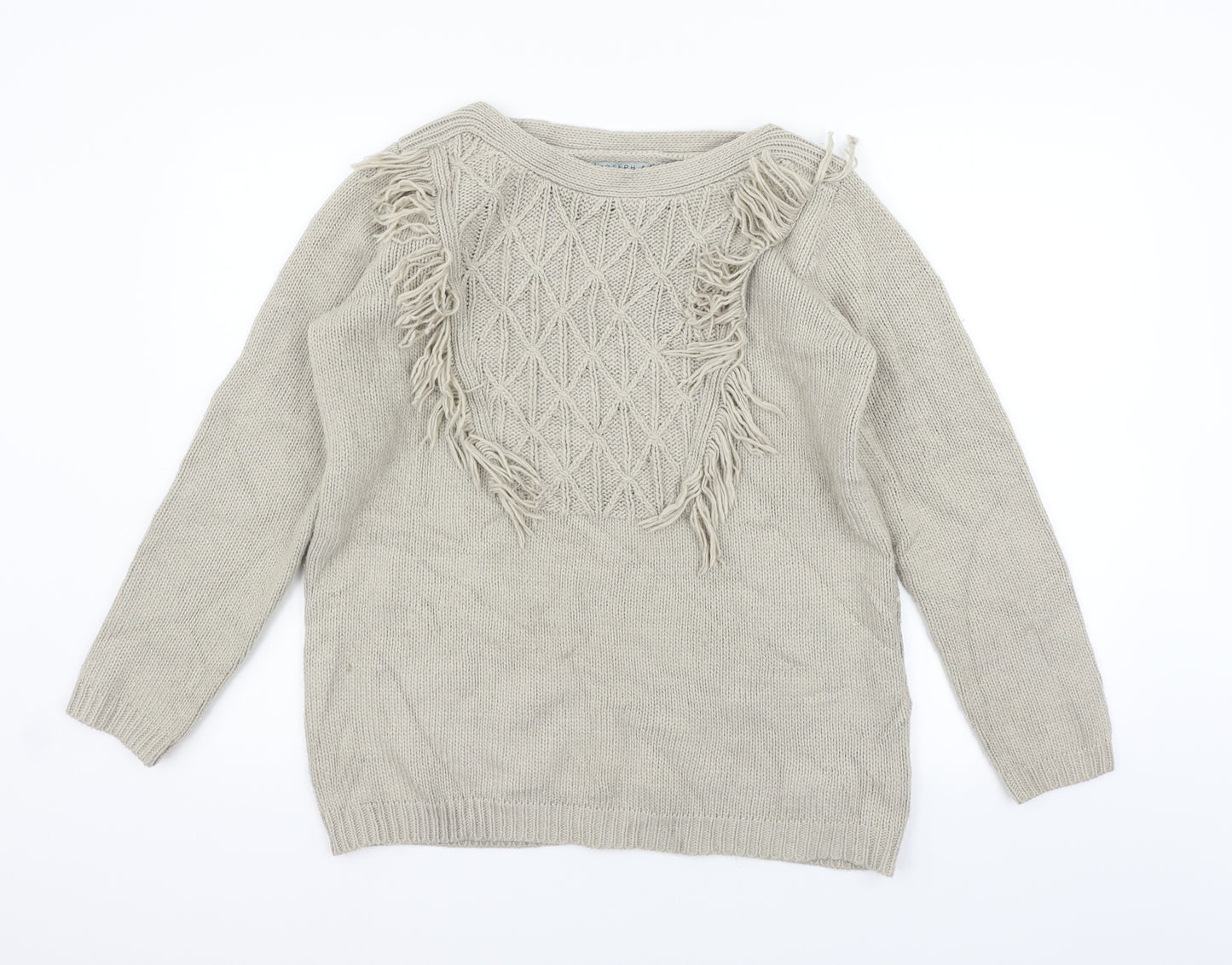 Joseph A Womens Beige Houndstooth  Pullover Jumper Size M