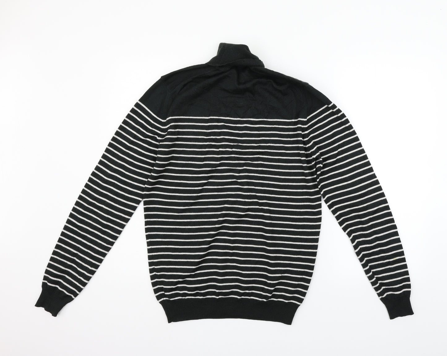 Belika Womens Black Striped  Pullover Jumper Size L