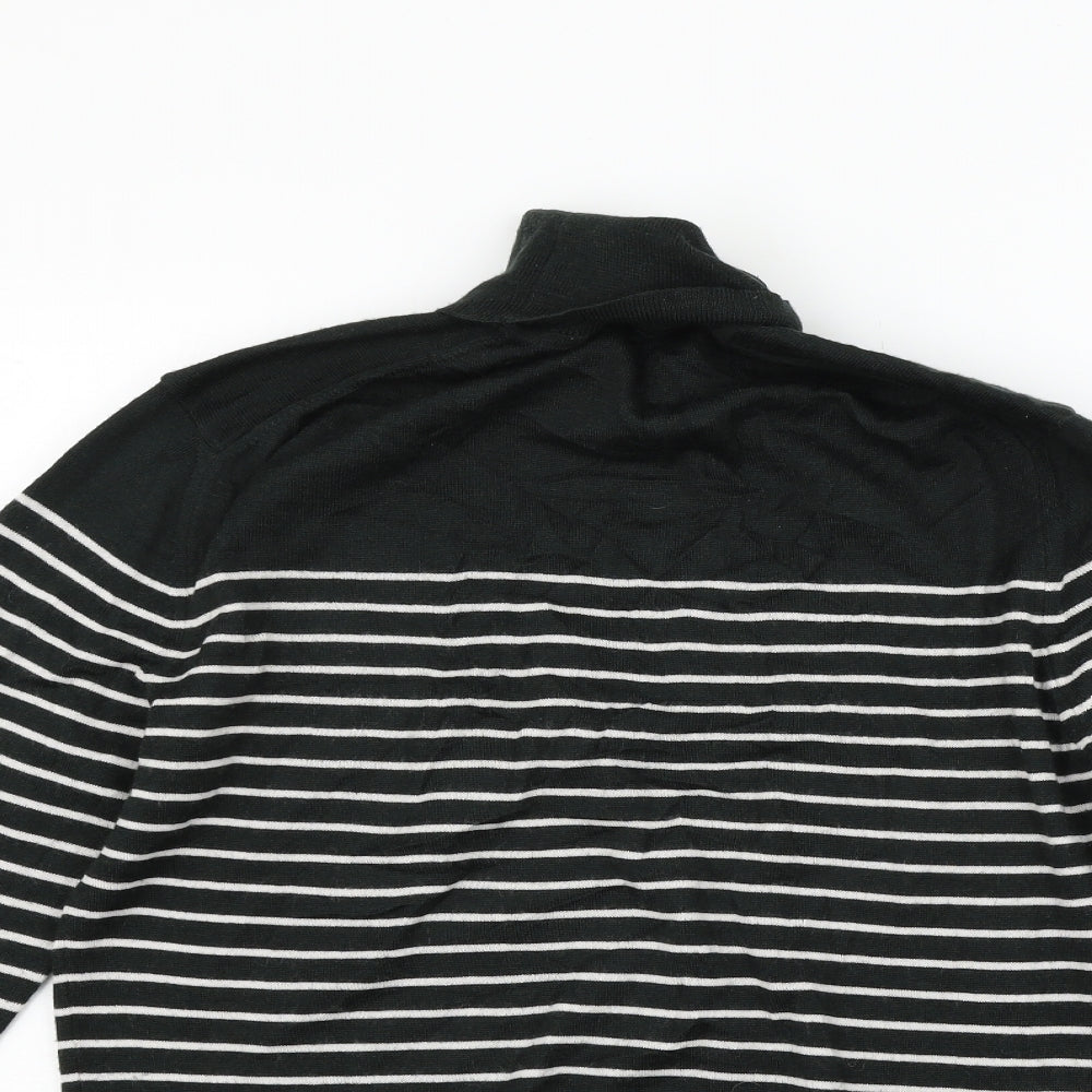 Belika Womens Black Striped  Pullover Jumper Size L