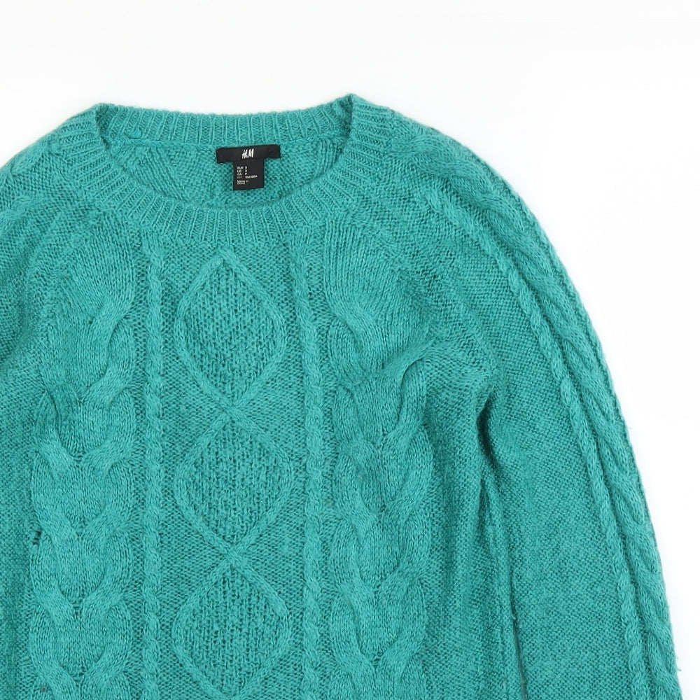 H&M Womens Green   Pullover Jumper Size S