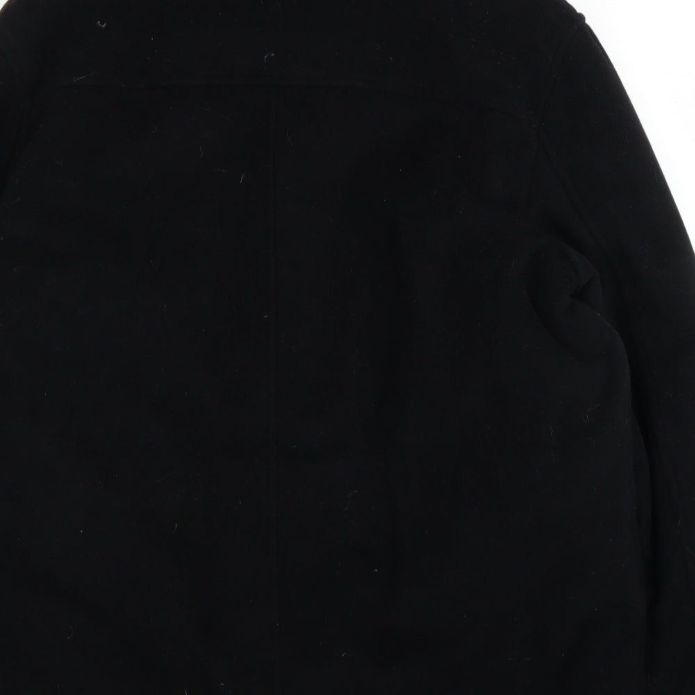 Preworn Mens Black   Overcoat Coat Size XL