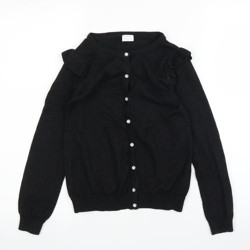 F&F Girls Black   Cardigan Jumper Size 11 Years