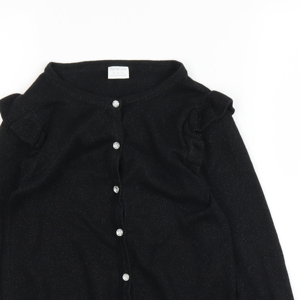 F&F Girls Black   Cardigan Jumper Size 11 Years