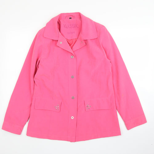 Klassik Womens Pink   Overcoat Coat Size 10
