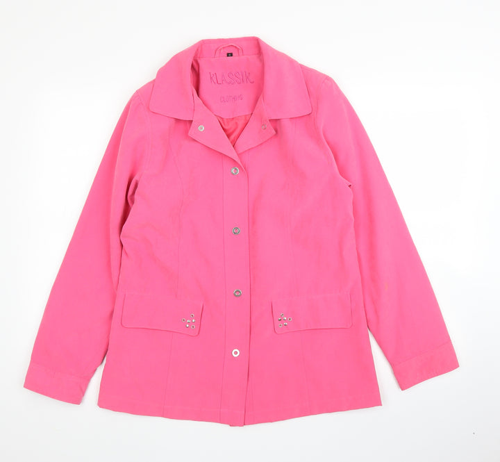 Klassik Womens Pink   Overcoat Coat Size 10