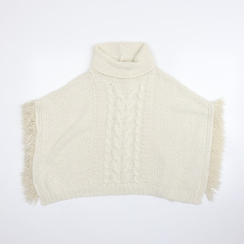 NEXT Girls Ivory   Pullover Jumper Size 9-10 Years  - Poncho