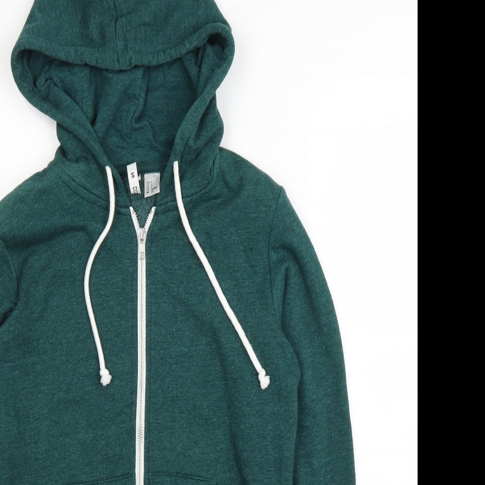 H&M Womens Green   Full Zip Hoodie Size S