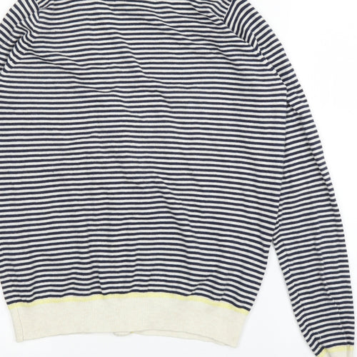 Topshop Womens Blue Striped  Cardigan Jumper Size 6
