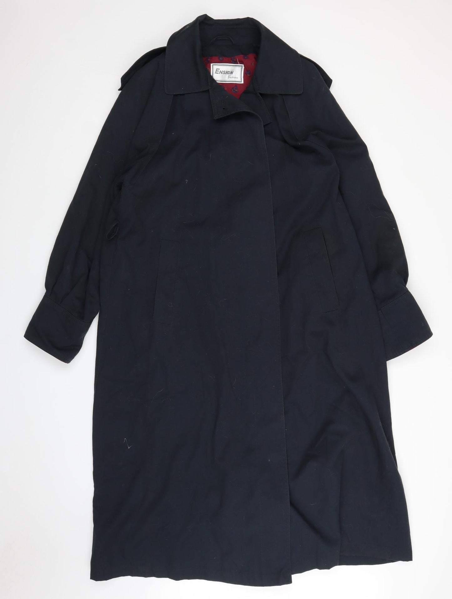 Ensign Womens Blue   Trench Coat Coat Size 10