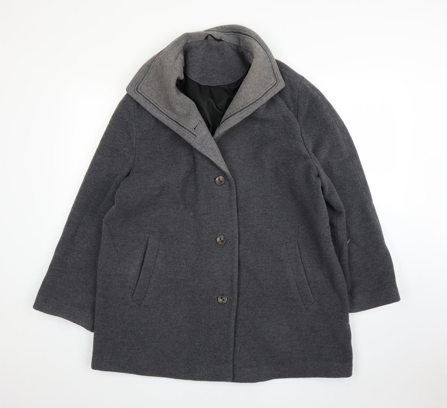 Canda Womens Grey   Overcoat Coat Size 22