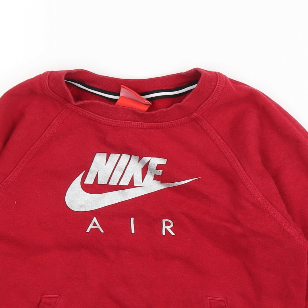 Nike Boys Red   Pullover Jumper Size 4-5 Years