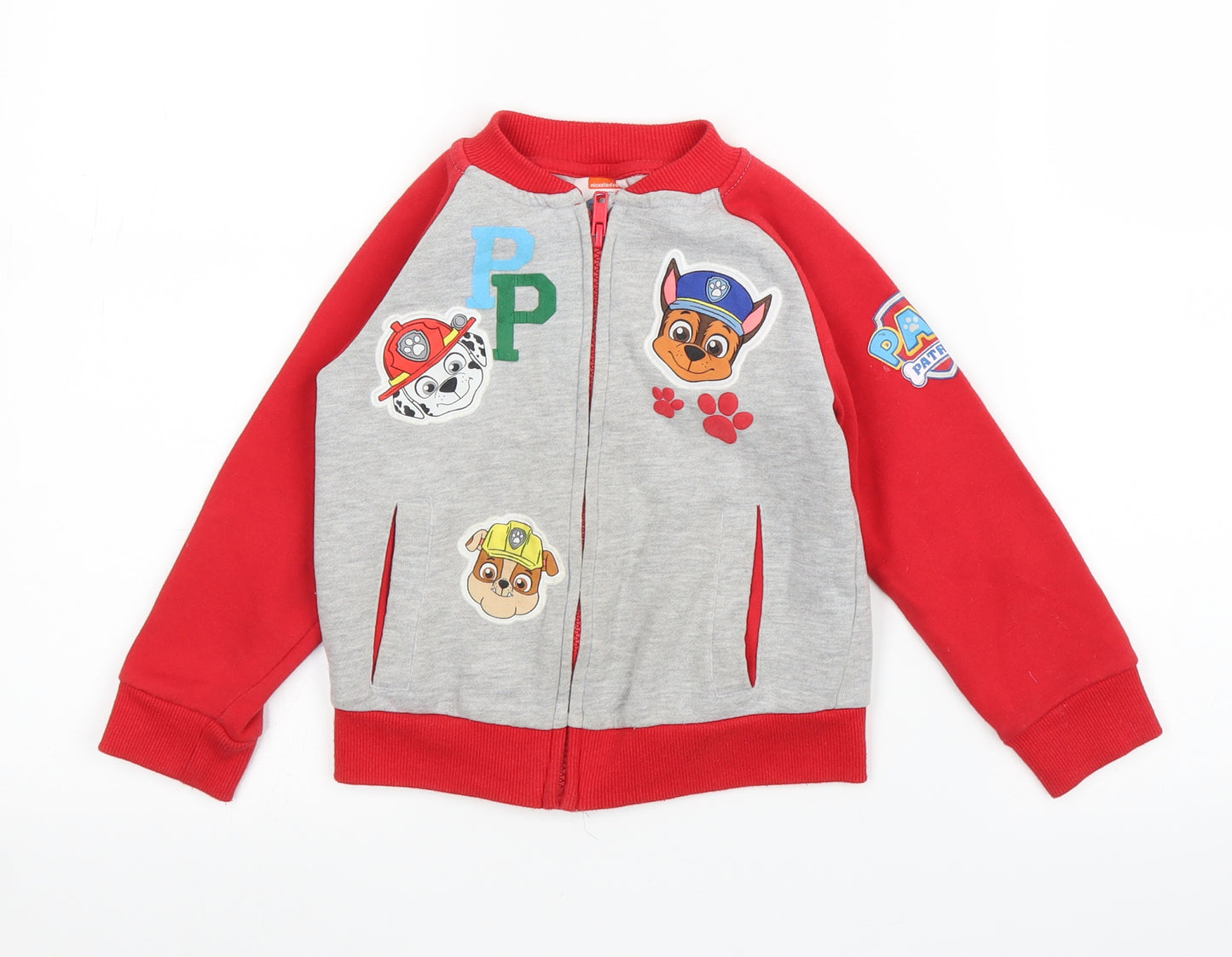 Paw Patrol Boys Red   Full Zip Jumper Size 4-5 Years