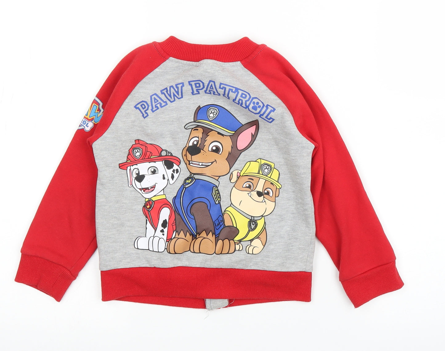 Paw Patrol Boys Red   Full Zip Jumper Size 4-5 Years