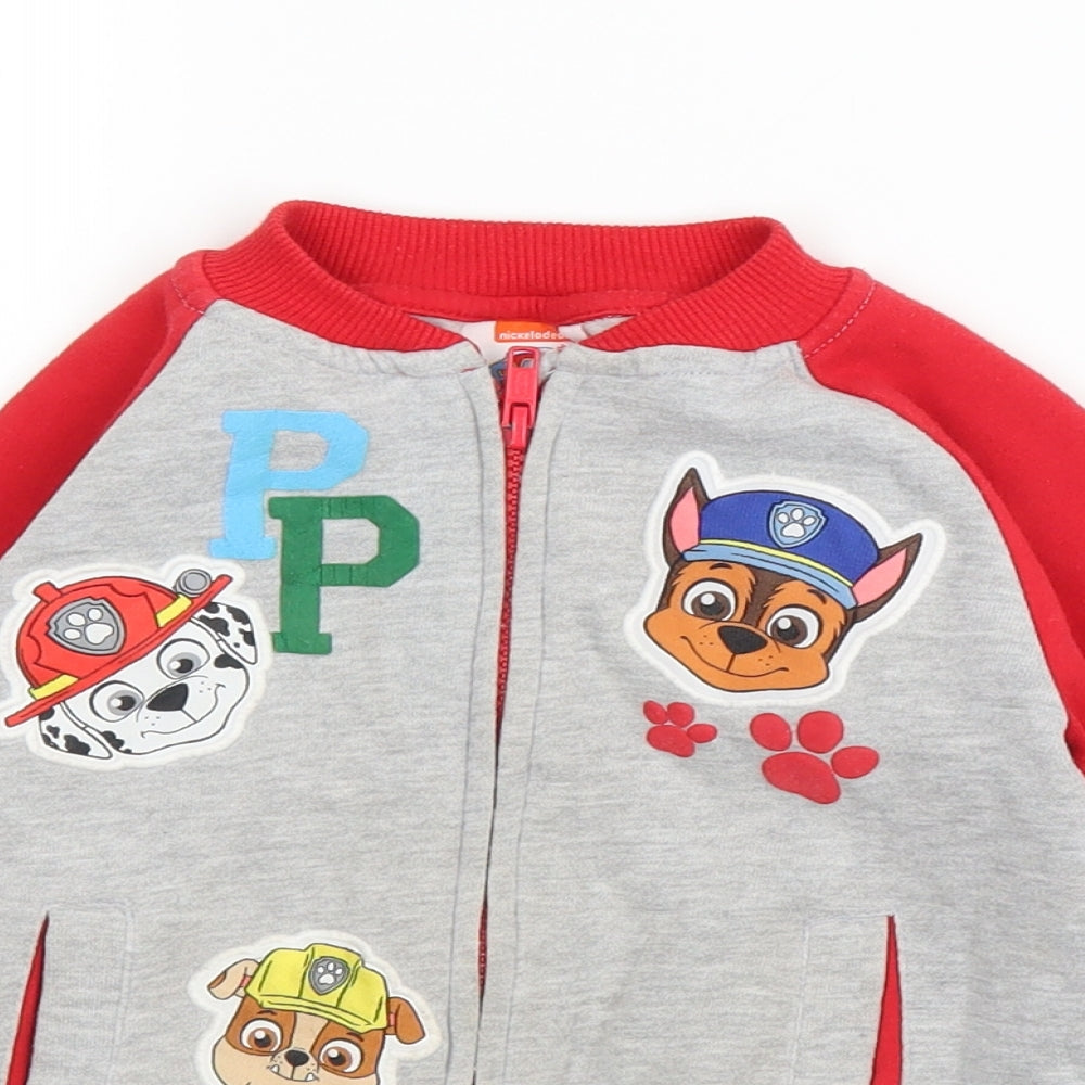 Paw Patrol Boys Red   Full Zip Jumper Size 4-5 Years