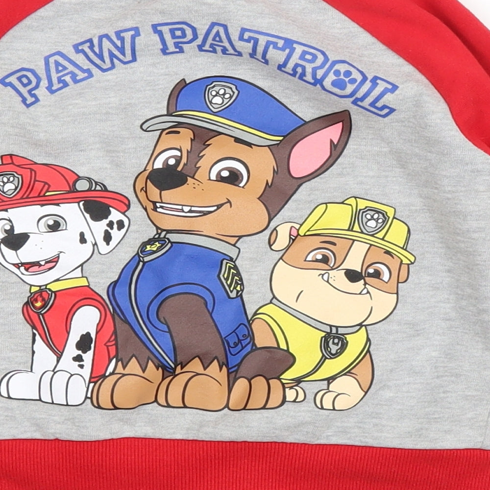 Paw Patrol Boys Red   Full Zip Jumper Size 4-5 Years