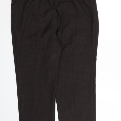 M&S Womens Brown   Pedal Pusher Trousers Size 16 L24 in
