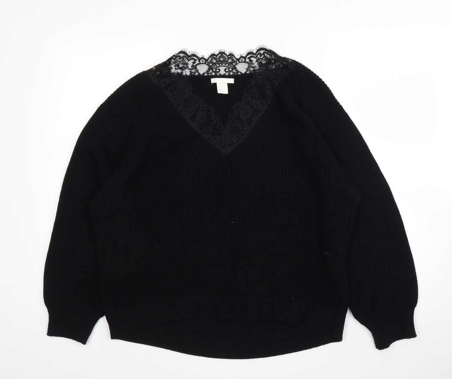 H&M Womens Black   Pullover Jumper Size M