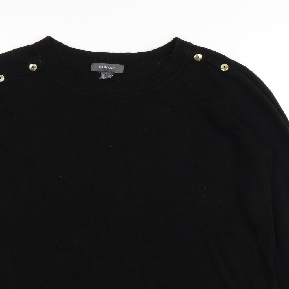 Primark Womens Black   Pullover Jumper Size L