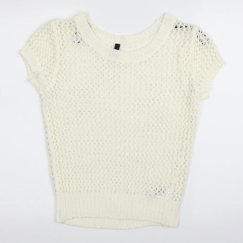 H&M Womens Ivory   Pullover Jumper Size 10