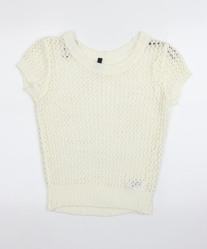 H&M Womens Ivory   Pullover Jumper Size 10