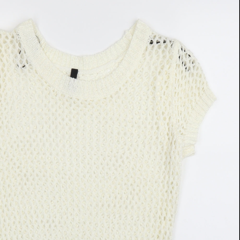 H&M Womens Ivory   Pullover Jumper Size 10