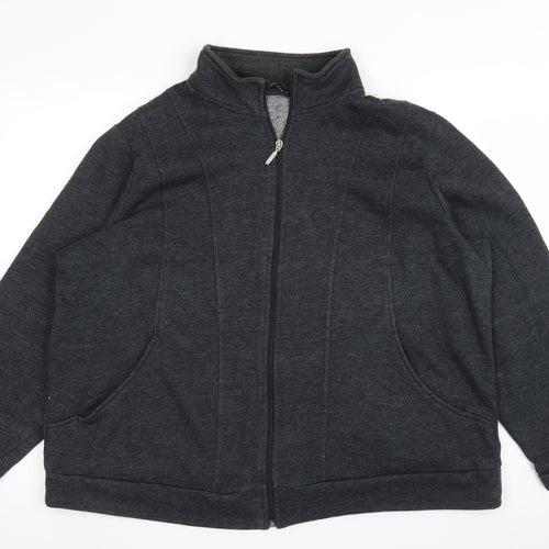 BM Womens Grey   Full Zip Jumper Size L