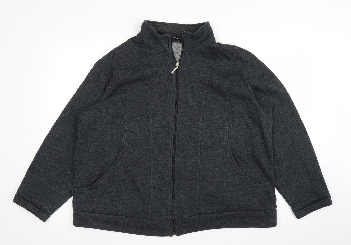 BM Womens Grey   Full Zip Jumper Size L