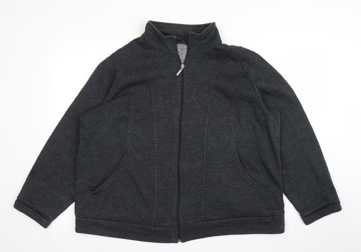 BM Womens Grey   Full Zip Jumper Size L