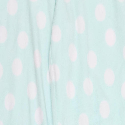 Preworn Womens Green Polka Dot Fleece Chemise Pyjama Set Size M
