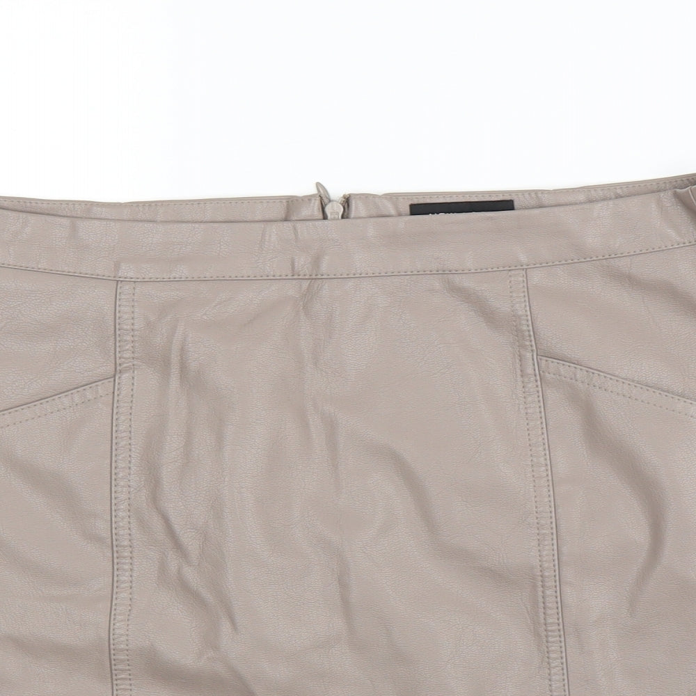 New Look Womens Beige   A-Line Skirt Size 14